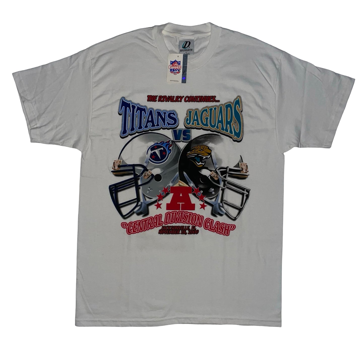 Vintage Jacksonville Jaguars Tennessee Titans 2000 DEADSTOCK shirt size LARGE
